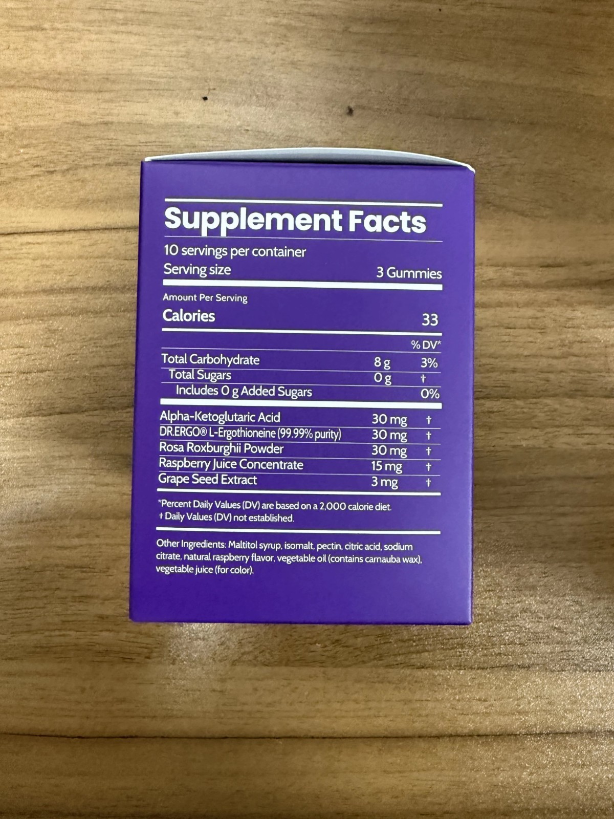 L-Ergothioneine Gummies 30mg 5-in-1 Sugar Free