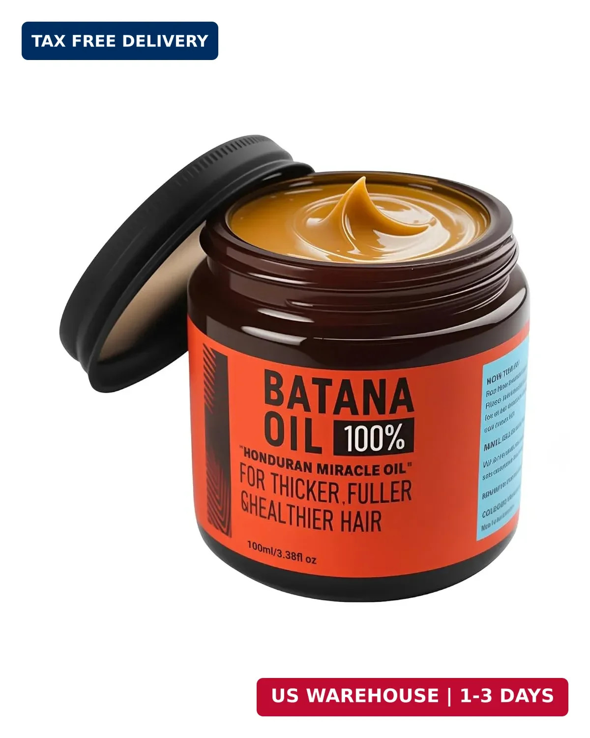 Batana Oil for Hair Growth, 100% Raw & Organic Dr. Sebi Hair Growth Oil from Hon
