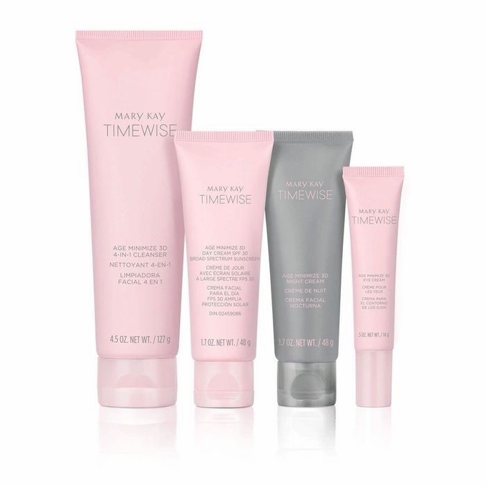 Mary Kay TimeWise Anti-Aging Skin Care Set Cleanser Day/Night/Eye SPF 30