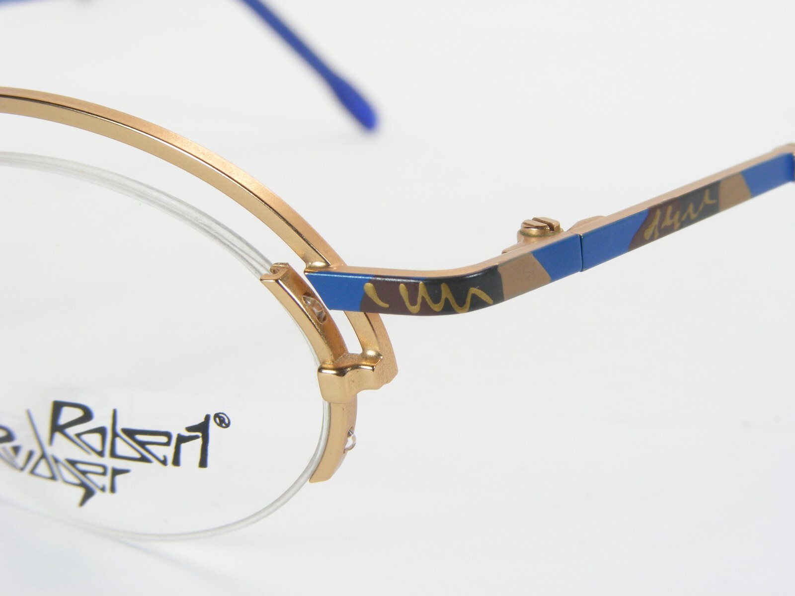 Robert Rodger 1720 112-C1 Gold /Blue Unique RARE EYEGLASSES 48-23-140mm Austria