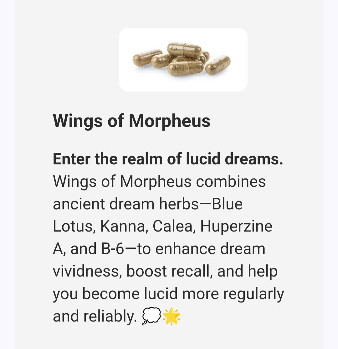 Wings of Morpheus | Lucid Dream blend – Blue lotus, Kanna and Calea Zacatechichi
