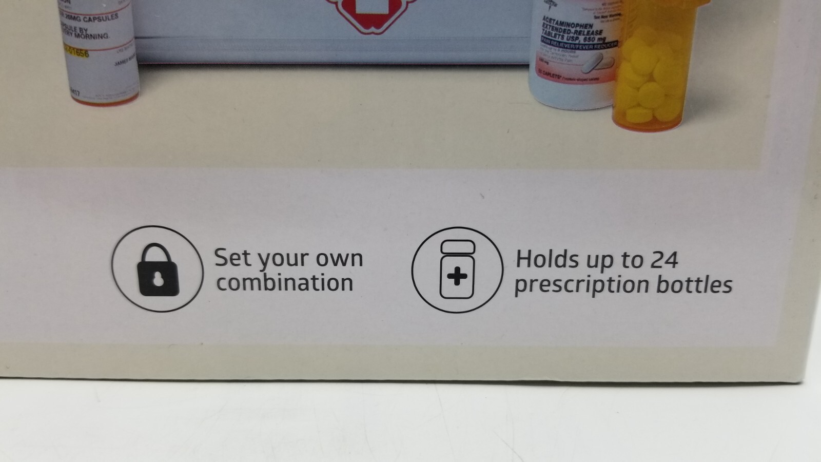 Medline Medication Lock Box Programmable Combination & Removable Tray Holds 24