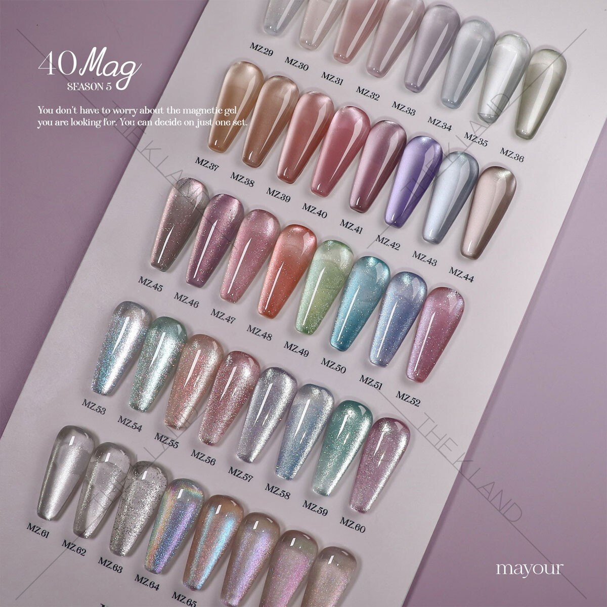 Mayour Magnetic Gel The Collector Season 5 8ml 40 Colors Nail Polish K-Beauty