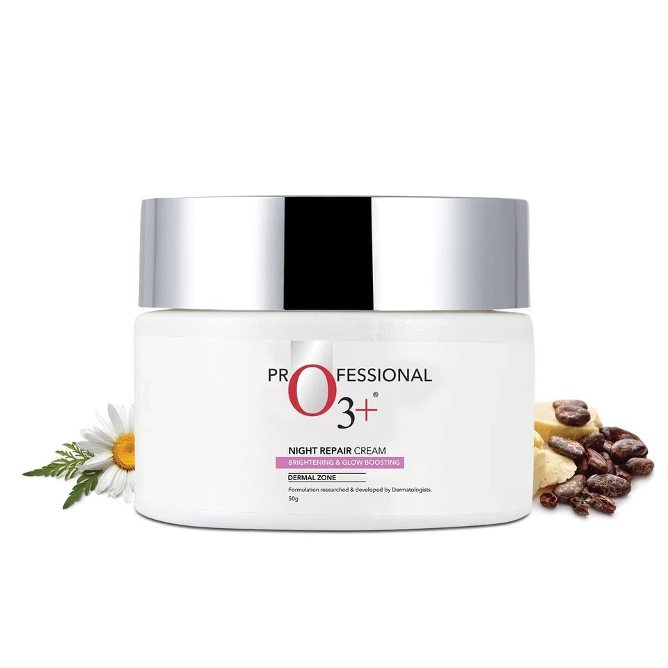 O3+ Night Repair Cream Brightening Glow Boosting Dermal Zone 50g