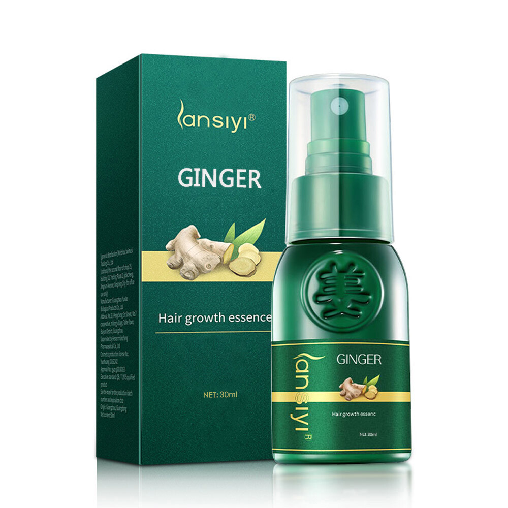 Herbal Ginger Hair Growth Spray Anti Hair Loss Treatment Dense Regrowth Essence.