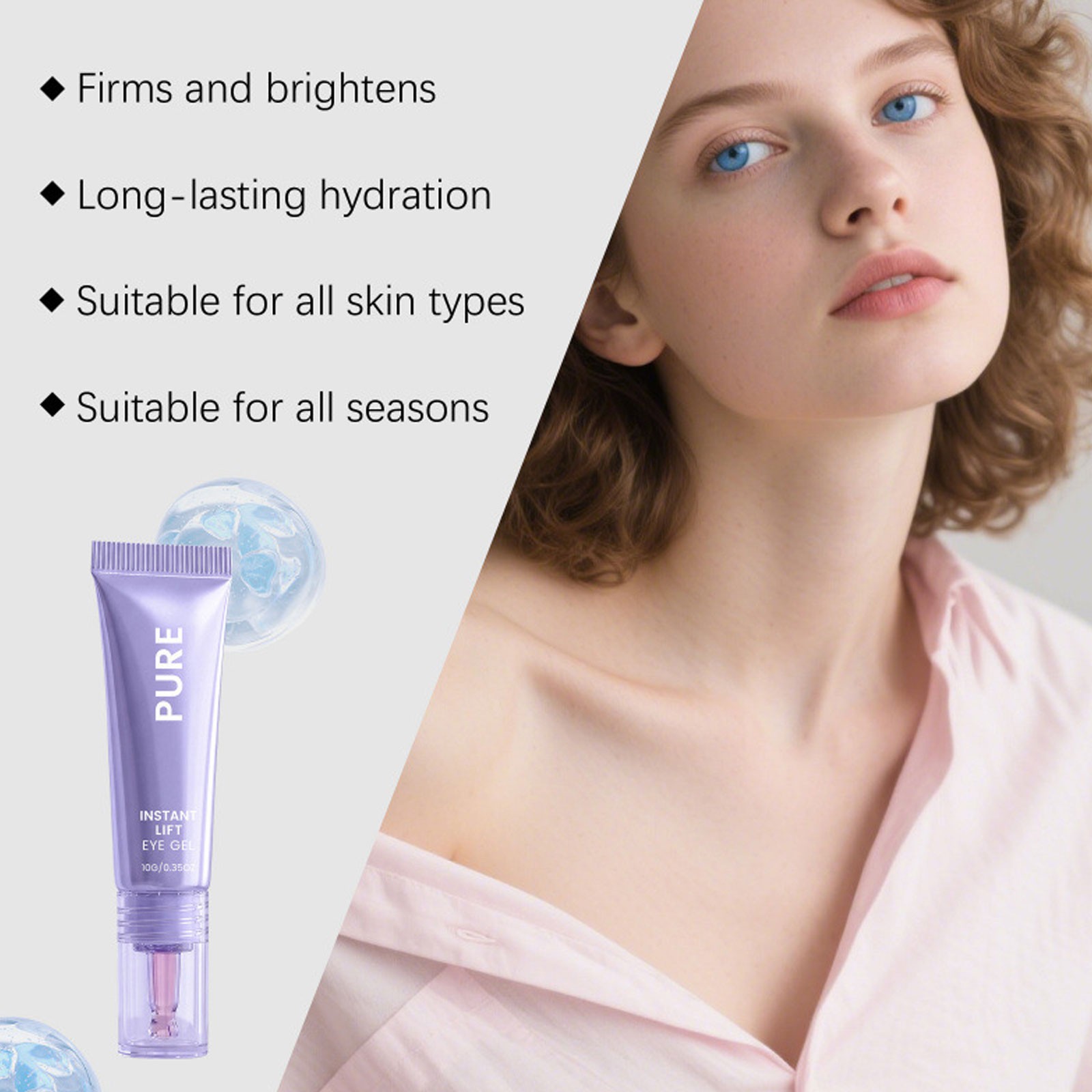 NEW! GOPURE Instant Lift Eye Gel – For Puffiness & Bags, Fine Lines 0.34 Oz NIB1