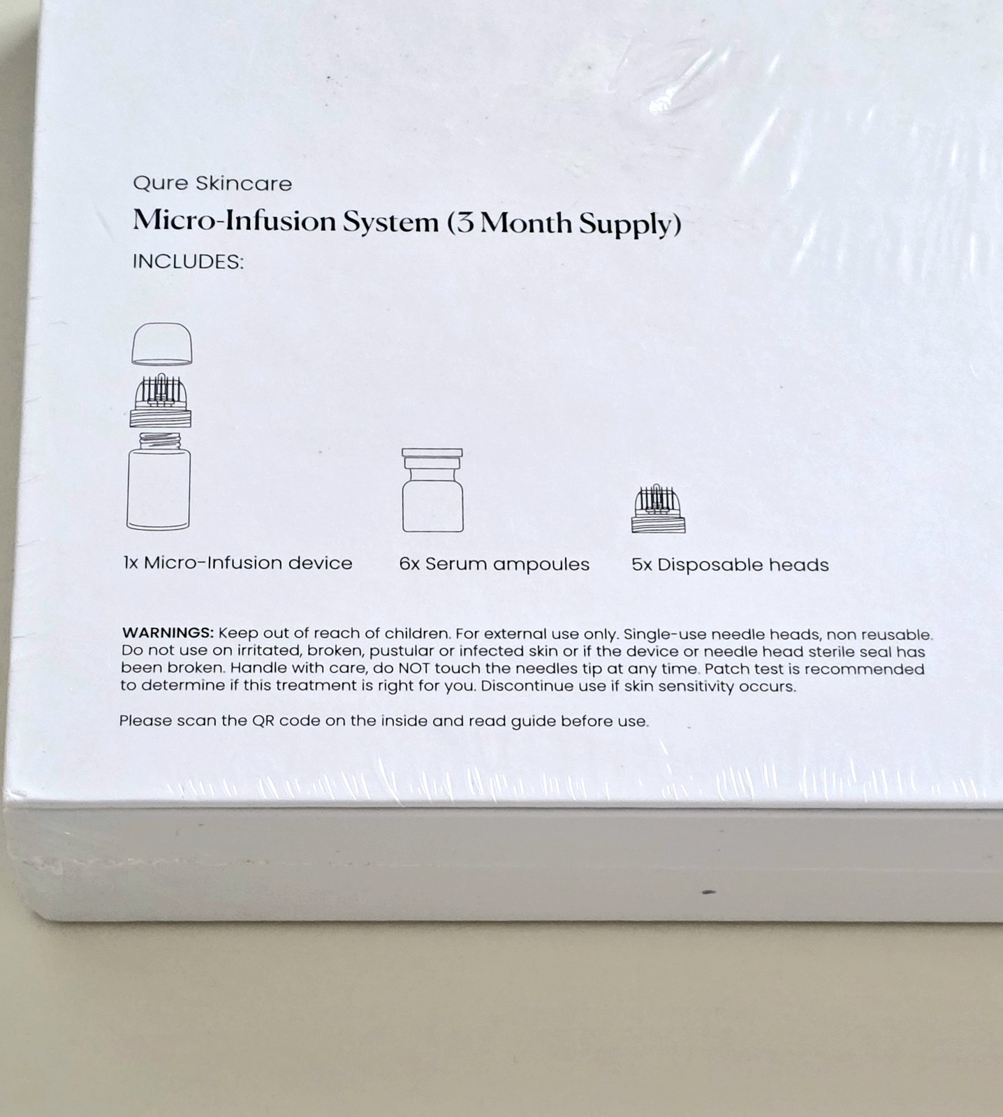 Brand New Sealed QURE SKINCARE Micro-Infusion System 3 Month Bundle For Wrinkles