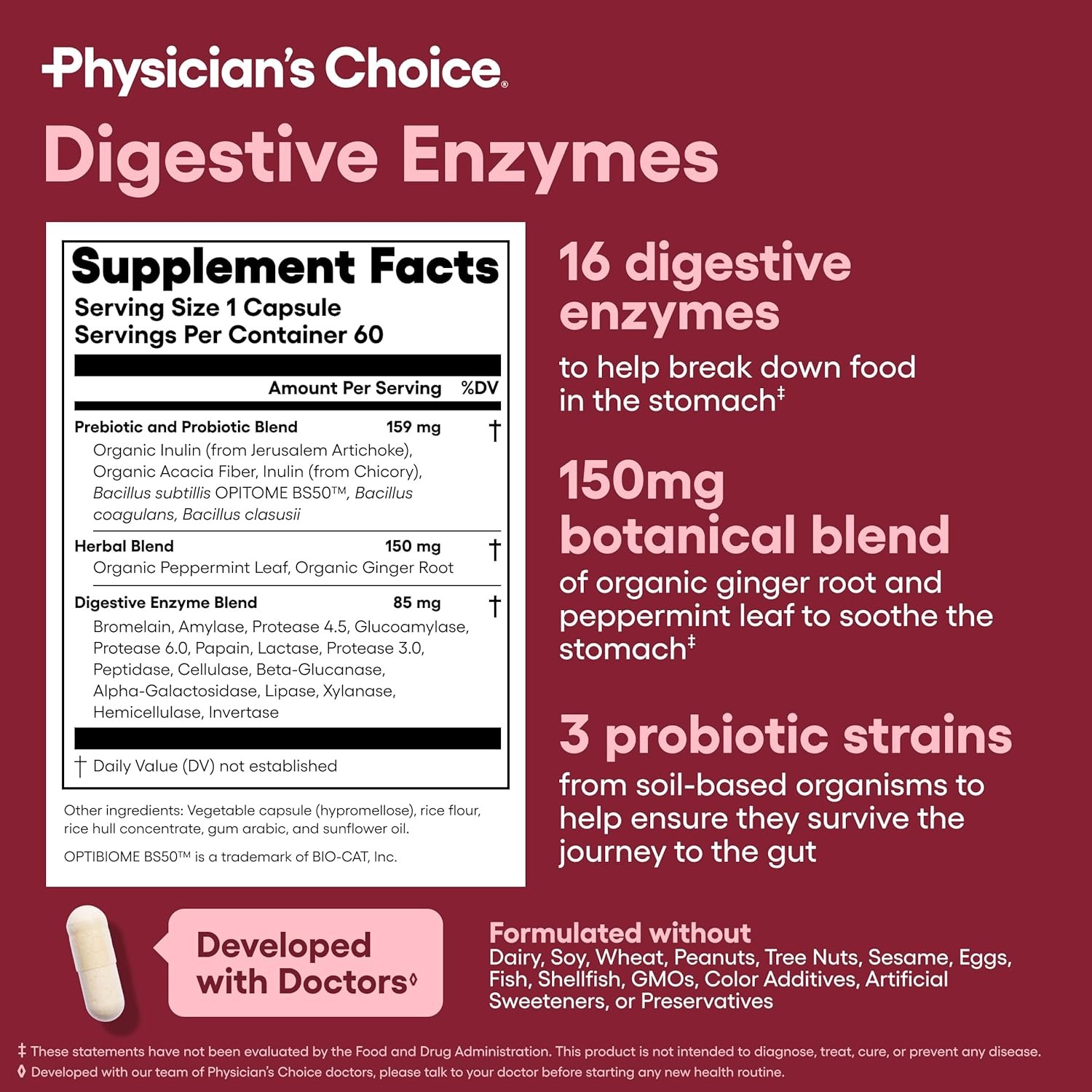 Physician’s CHOICE Advanced Gut Health Bundle: 60 Billion Probiotics 30ct +