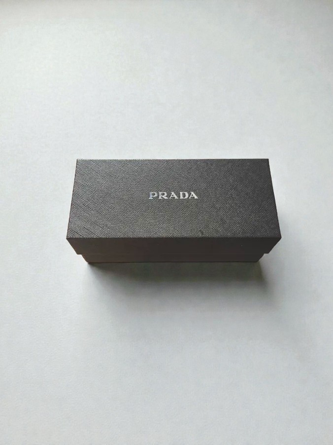 Prada PR 18WV 1AB1O1 Black Silver Plastic Fashion Eyeglasses Large 54mm