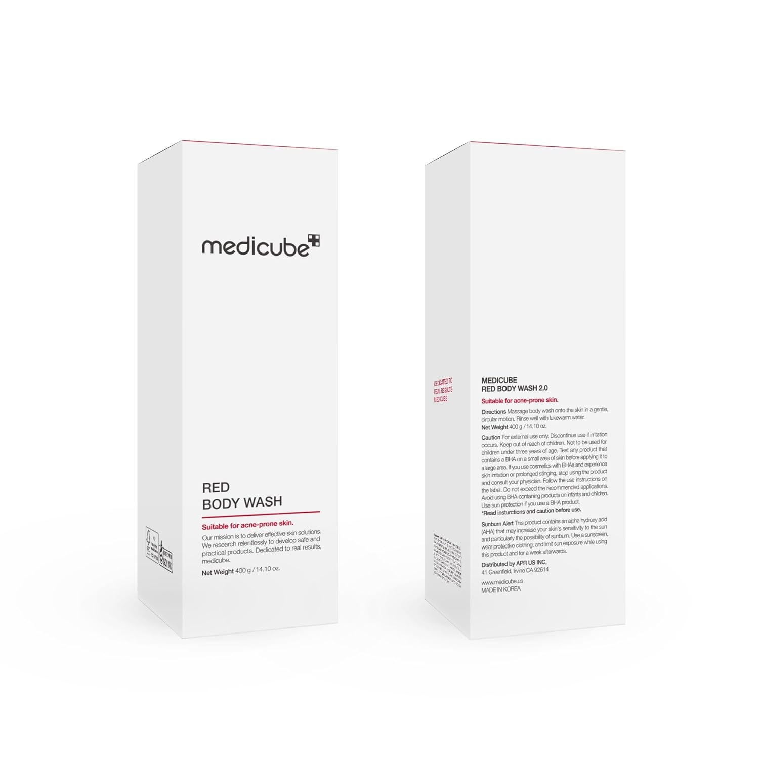 medicube Red Body Wash 14.10 Fl.oz I Low pH and Hydrating Cleanser with Salicyli