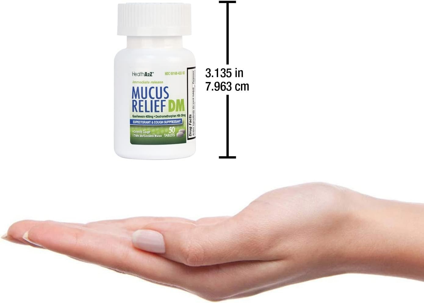 Mucus Relief DM 50 Count | Dextromethorphan 20mg & Guaifenesin 400mg Tablets