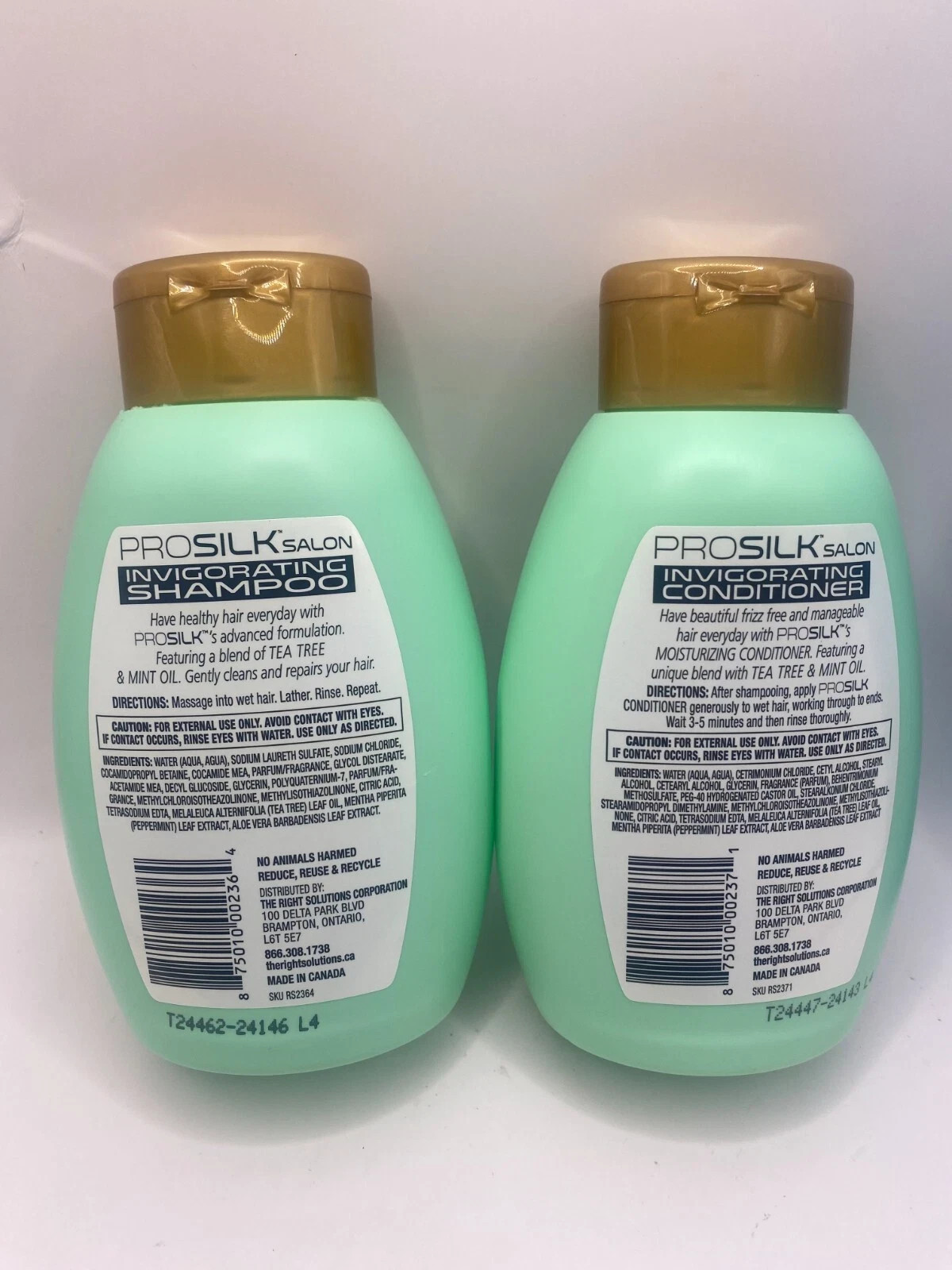 PRO SILK SALON INVIGORATING TEA TREE OIL SHAMPOO & CONDITIONER (14 floz Each)