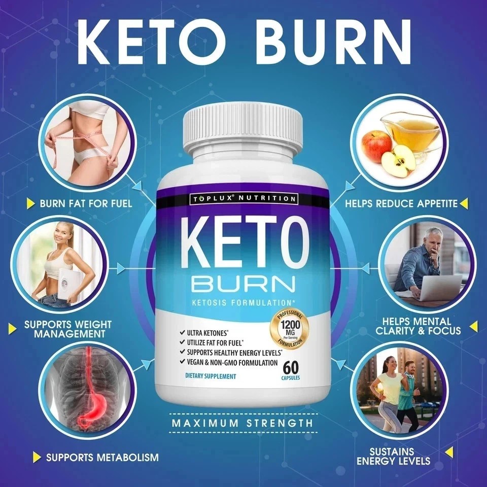 Toplux Keto Burn Pills Ketosis Weight Loss – 1200 Mg Ultra Advanced Natural