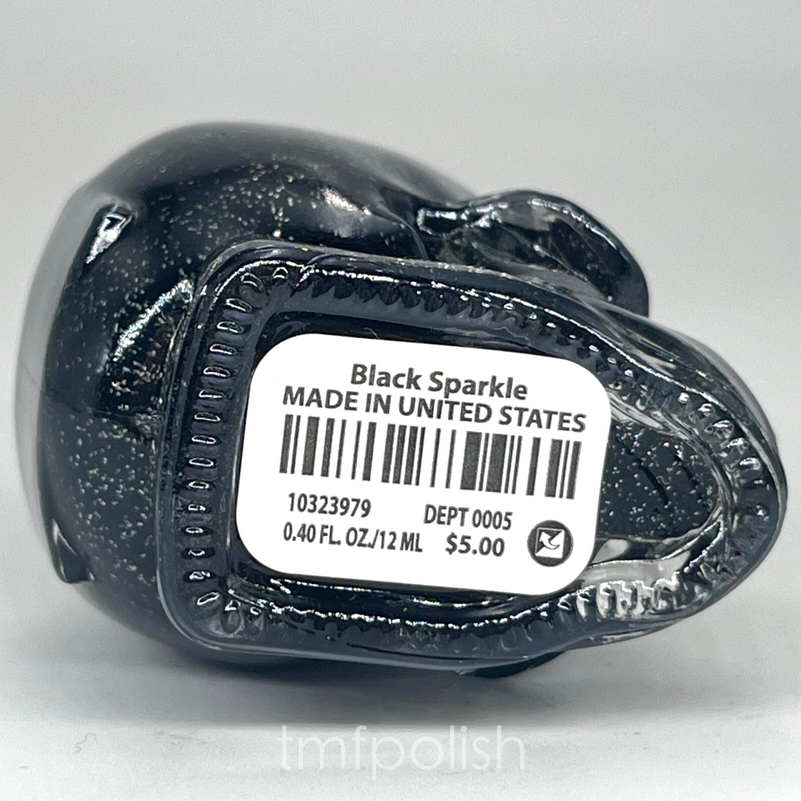 New Hot Topic Blackheart Skull Nail Polish – Black Sparkle 0.4 fl oz