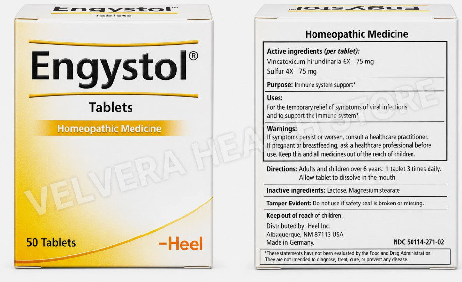 Heel Engystol Homeopathic Tablets 50 Immune Support Cold Flu Relief
