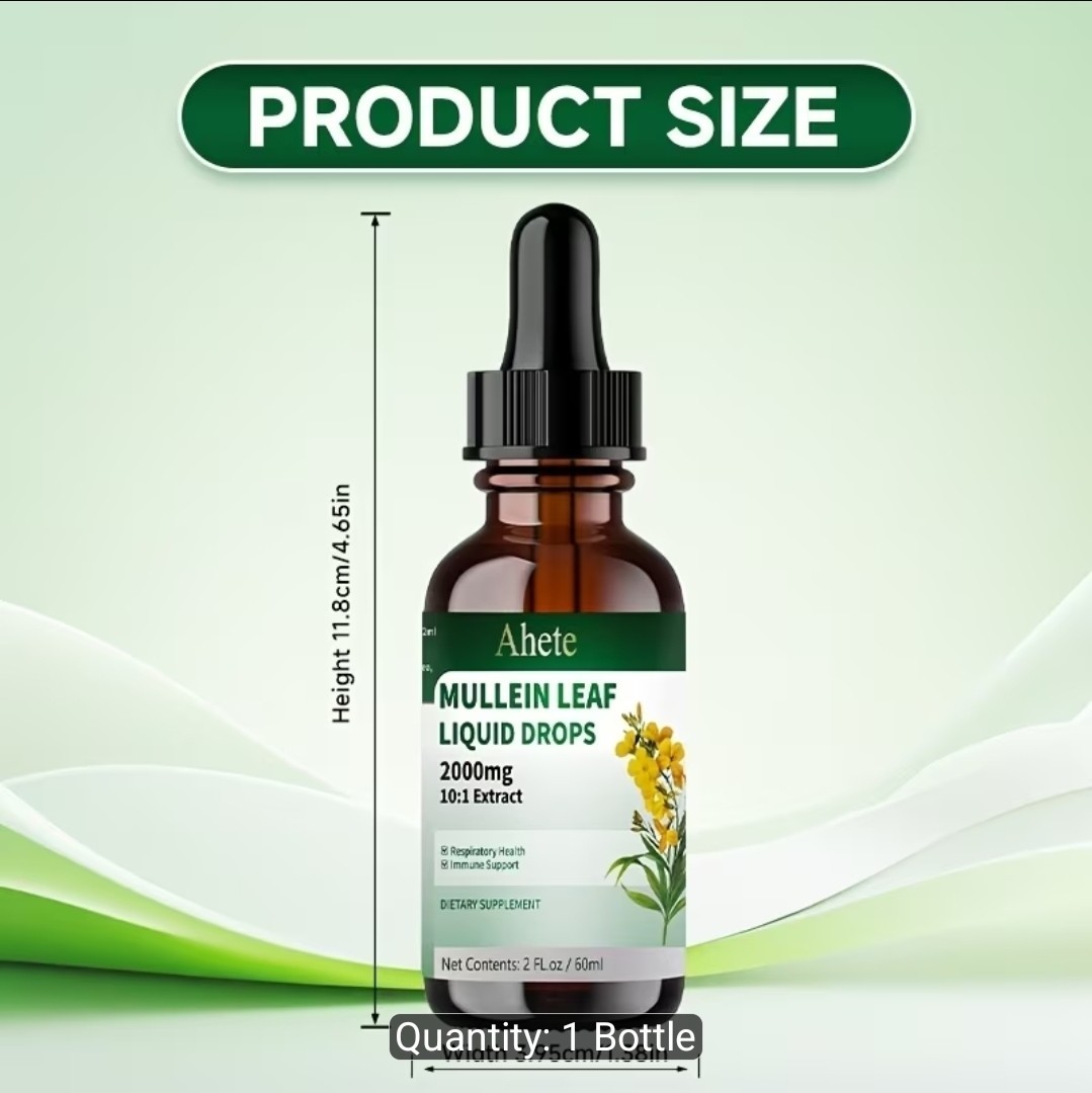 Mullein Drops for Lungs – Lung Health Supplement – Mullein Leaf Extract…