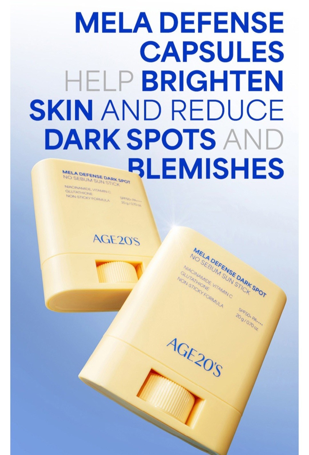 AGE20’s Mela Defense Sun Stick SPF50+ PA++++ Made in Korea Genuine Sunscreen
