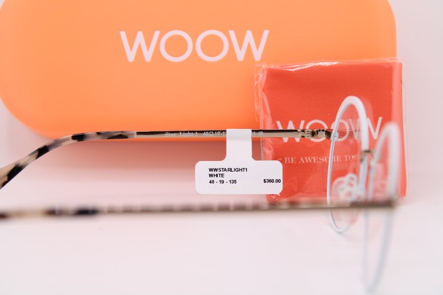 NEW WOOW STAR LIGHT 1 COL 9151 WHITE GOLD HAVANA AUTHENTIC EYEGLASSES 48-19