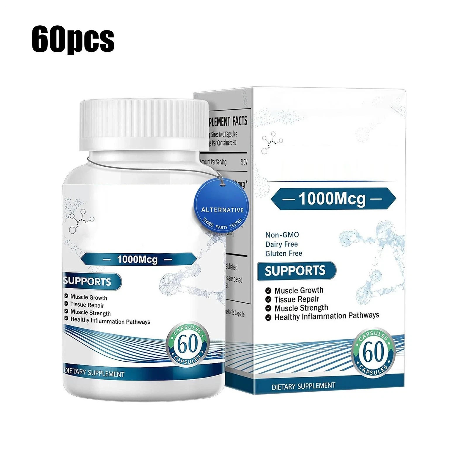 BCP 157 Collagen Peptides Dietary Supplement 1000 mcg 60 Count