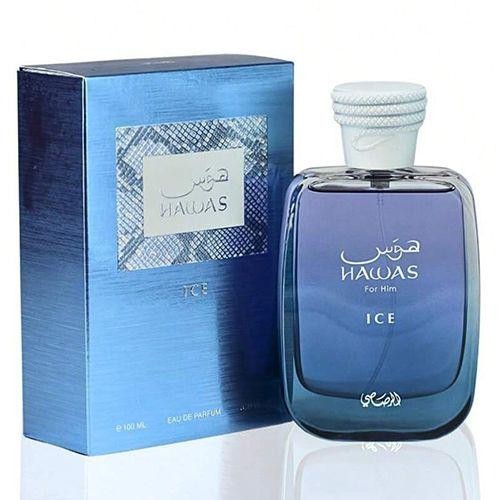 Rasasi Hawas Ice for Men Eau de Parfum Spray 3.4 Oz/100 ml -BRAND NEW SEALED B0X