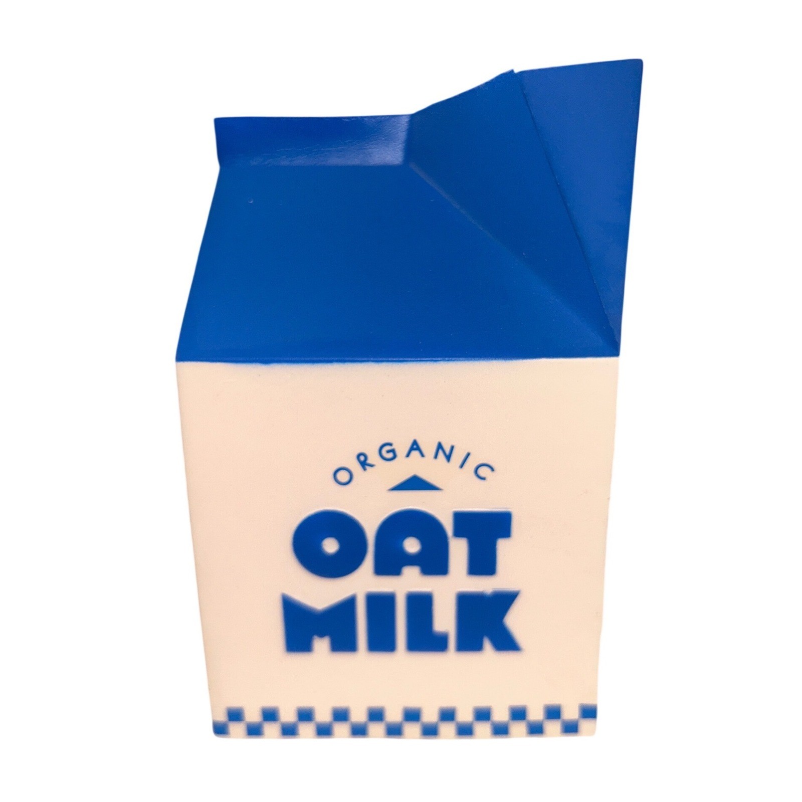 Organic Oat Milk Carton Squishy Toy Blue White Slow Rising Foam Stress Reliever
