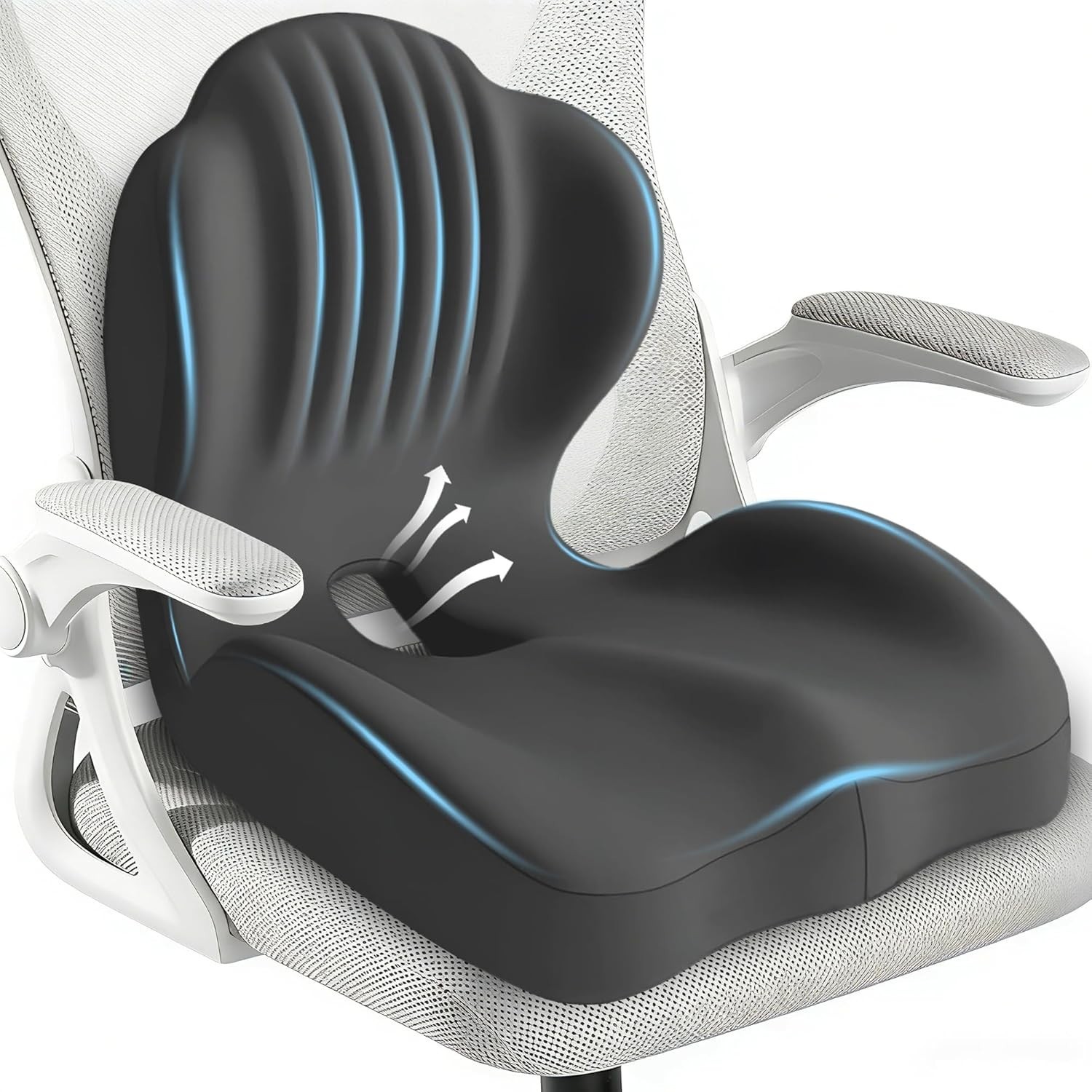 Seat Cushion for Office Chair and Car, L-Shaped Ergonomic Seat Cushions,Memor…