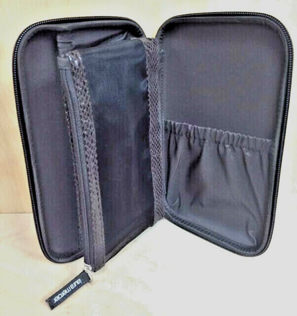 Laura Mercier Deluxe 5 piece Brush Set+Case 8.25″x5″x1.5″+small travel bag