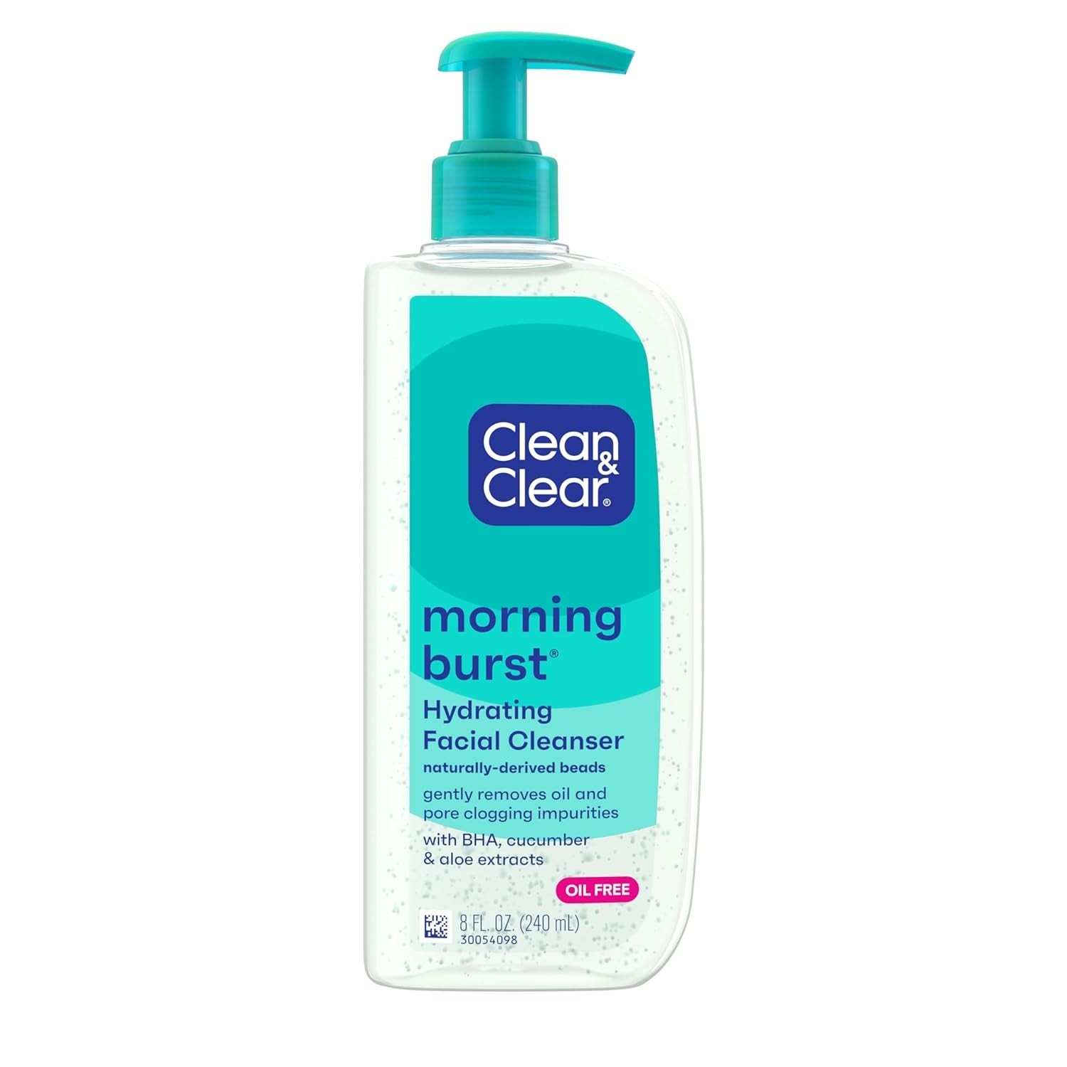 Clean & Clear Morning Burst Hydrating Facial Cleanser with BHA, Cucumber 8 fl.oz