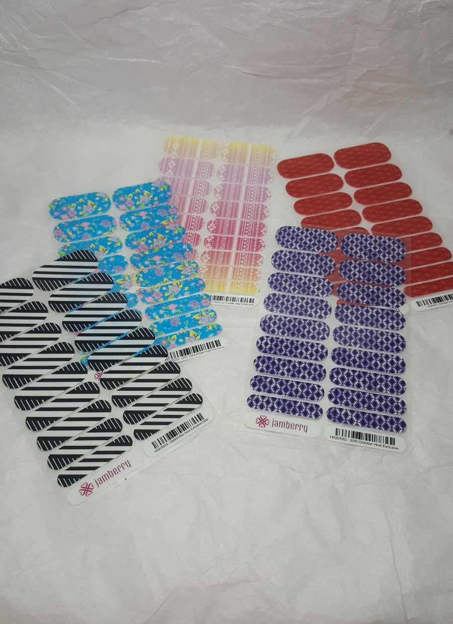Jamberry Nail Wraps HOST EXCLUSIVE DESIGNS Buyer Choice Full Sheets New Package