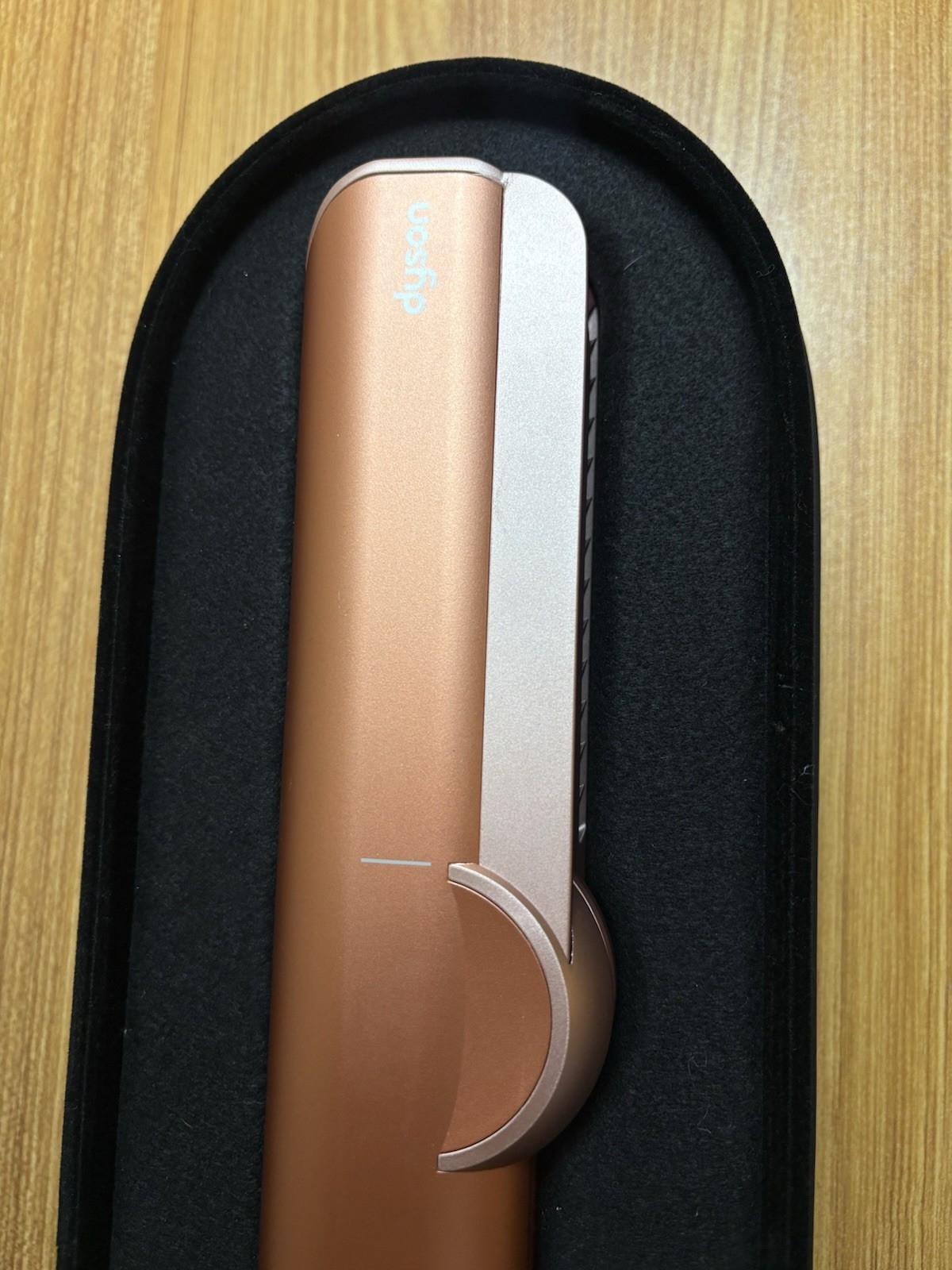 Dyson AirStrait Rose Gold w/ Case, no box. Adjustable Heat Settings