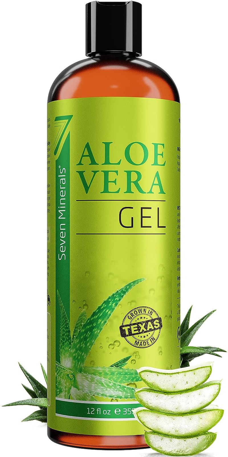 Organic Aloe Vera Gel from Freshly Cut 100% Pure Aloe – Big 12Oz – Highestqualit