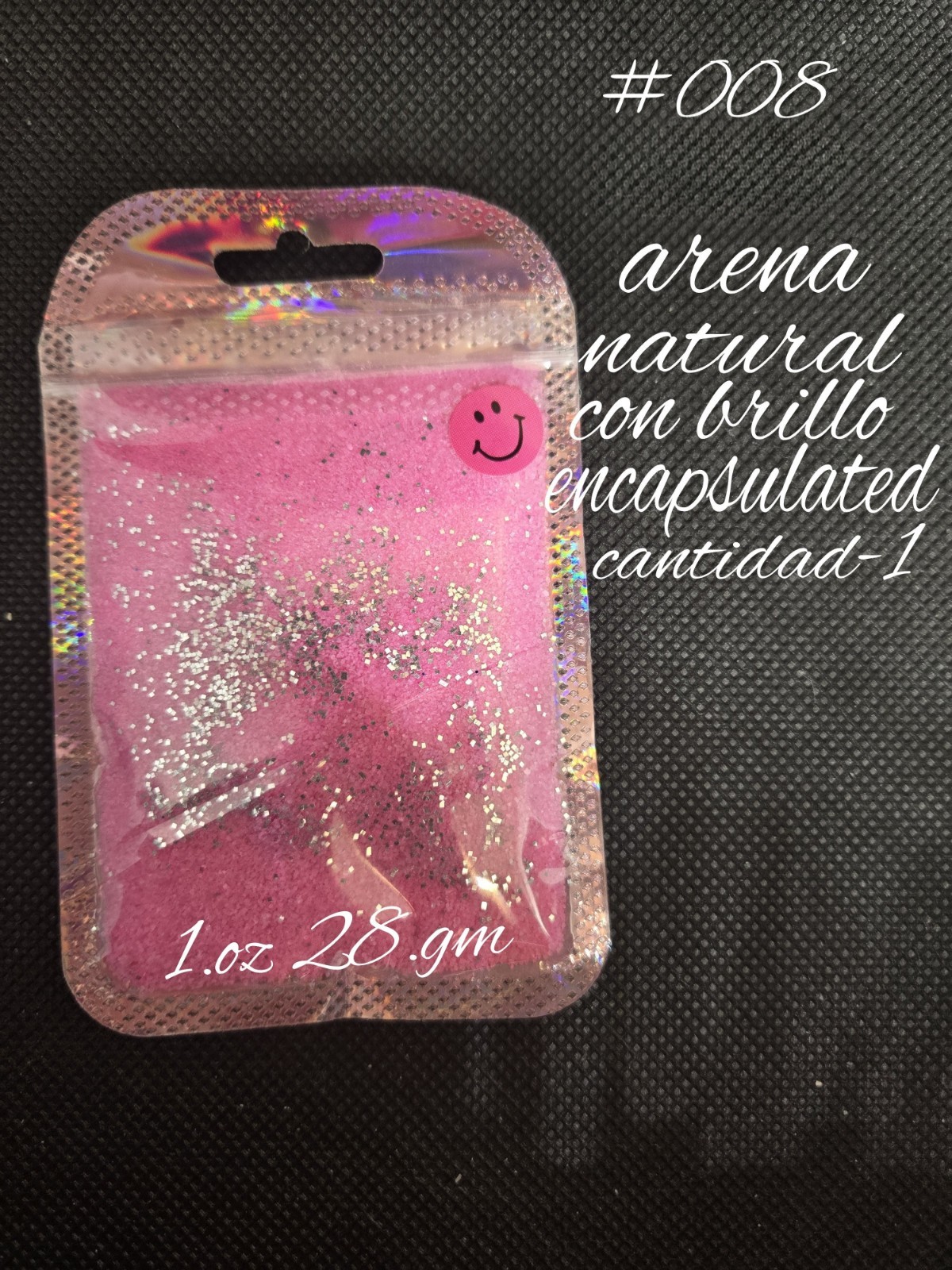 Natural Sand Glitter Encapsulated Nail Art Decor, Multicolor (MPN 007-012)