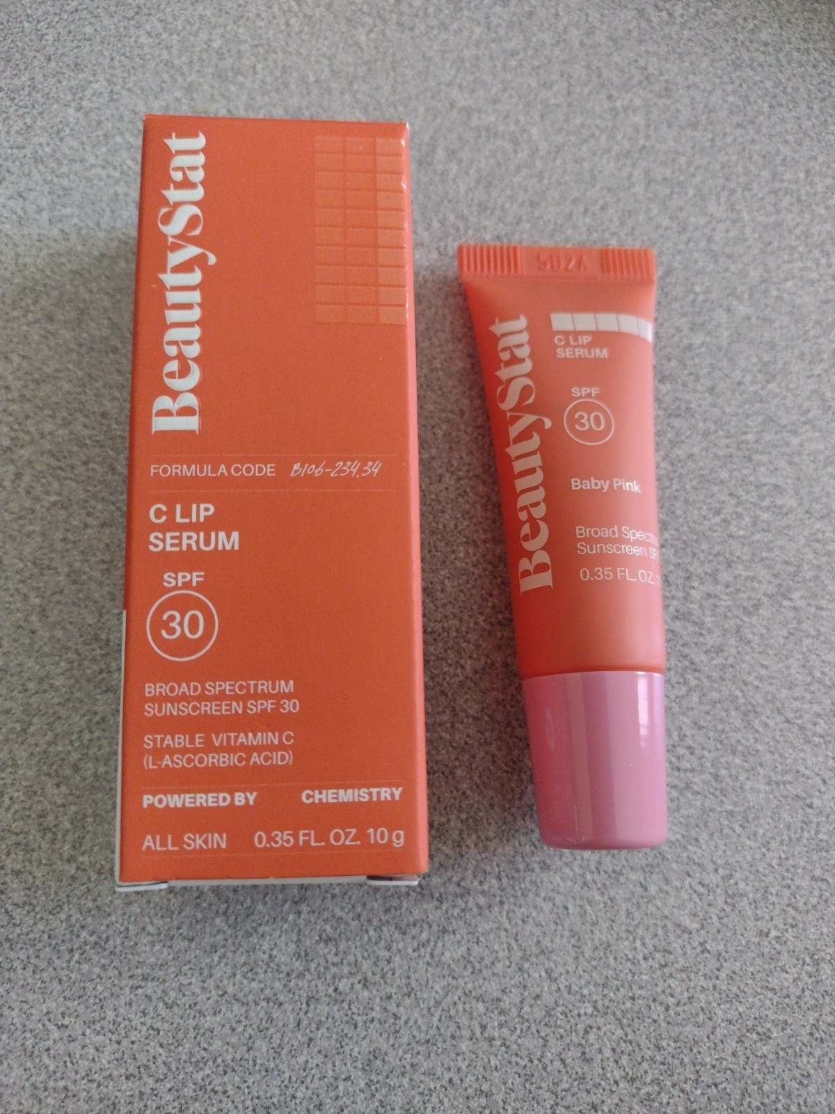 BeautyStat C Lip Serum SPF 30 Baby Pink 0.35 fl oz (10 g) New Exp 4/27