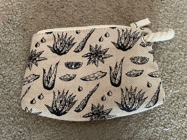 Aruba branded small makeup bag, canvas, 8″ x 5.5″ x 2.5 NWOT