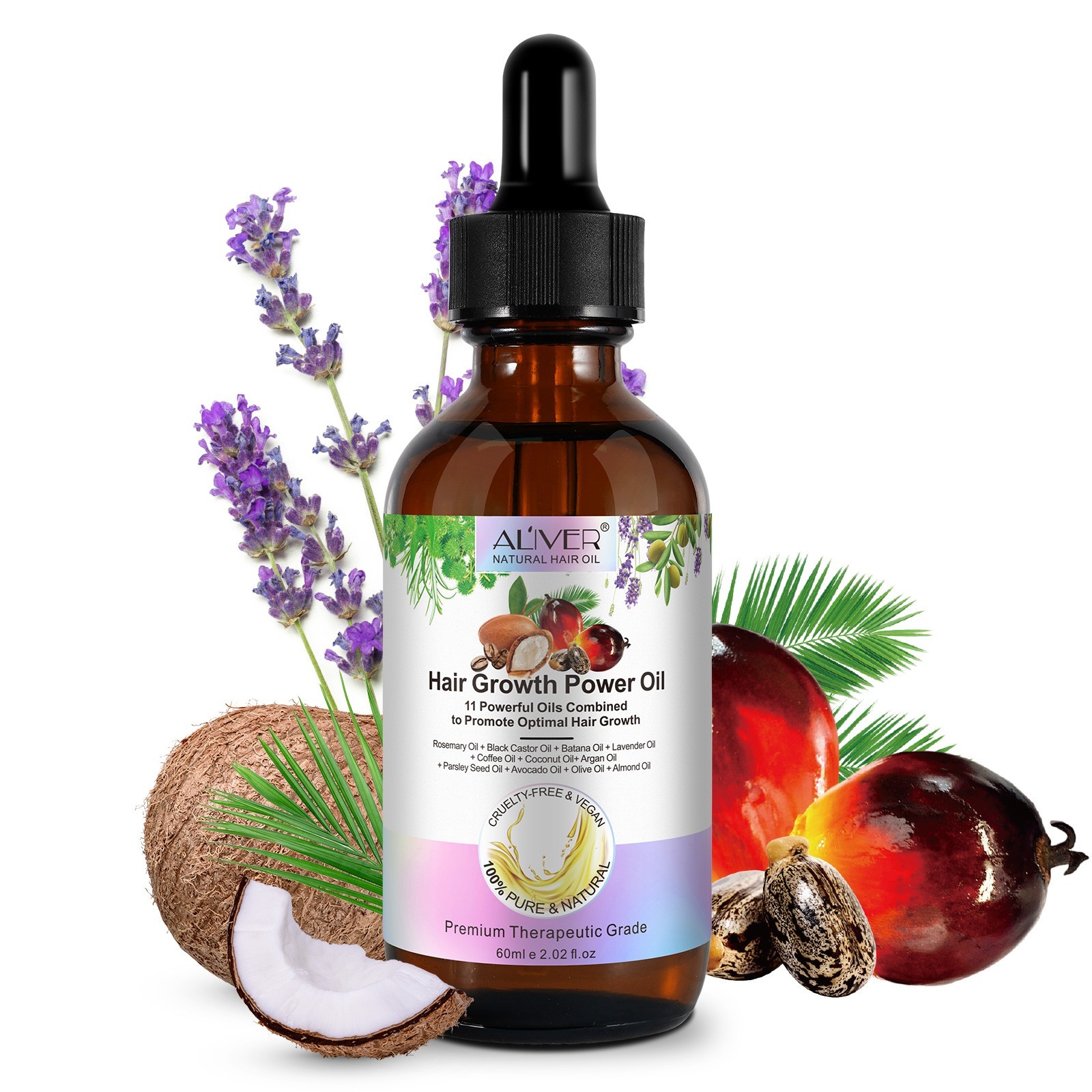 Aliver Hair Growth Oil – Rosemary, Jamaican Castor & Batana Oil Blend 11-in-1