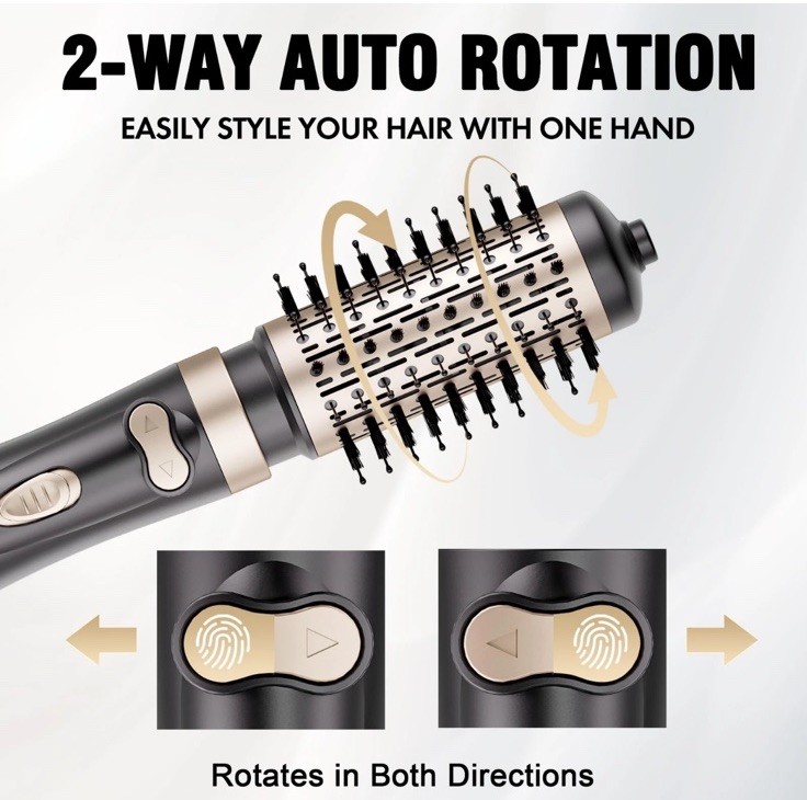 DAILYLIFE Rotating Hair Dryer Brush, Hot Air Brush, Spinning Blow Dryer Brush