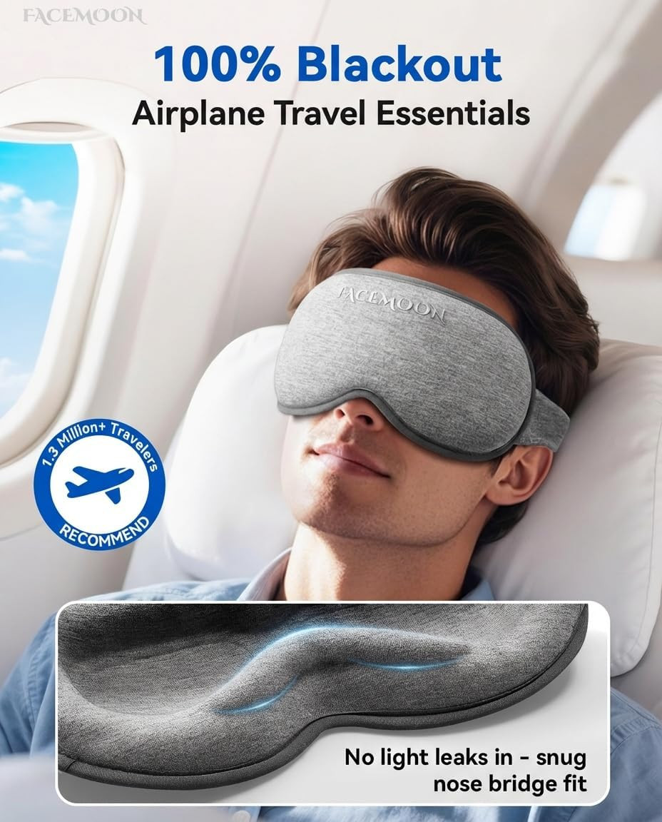 Weighted Eye Mask for Sleeping – 3D Blackout Sleep Mask for Women Men, Zero Eye
