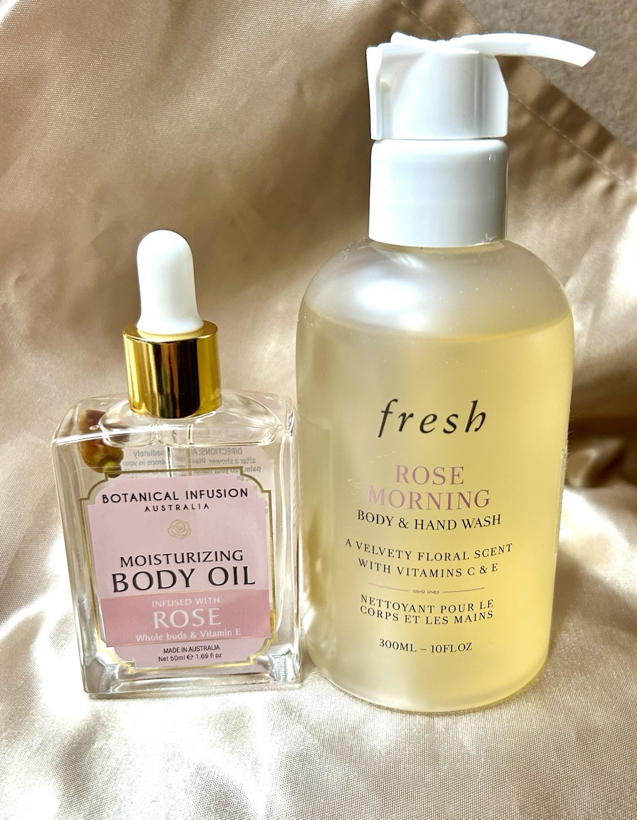 Fresh Rose Morning Body Wash + Botanical Infusion Australia Rose Oil