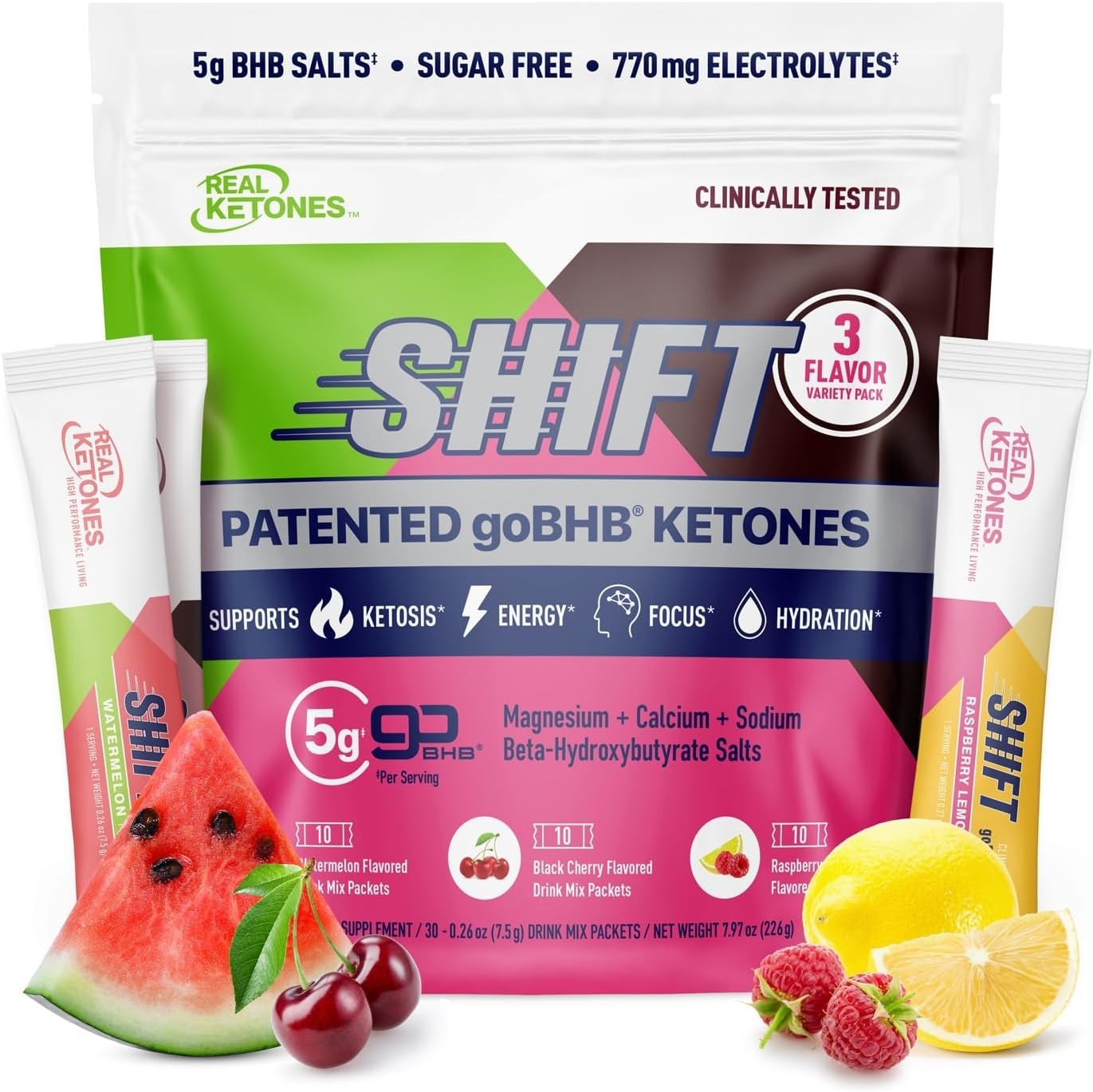 Ultimate 30 Count Electrolyte & BHB Drink Mix for Keto Hydration – Sugar-Free