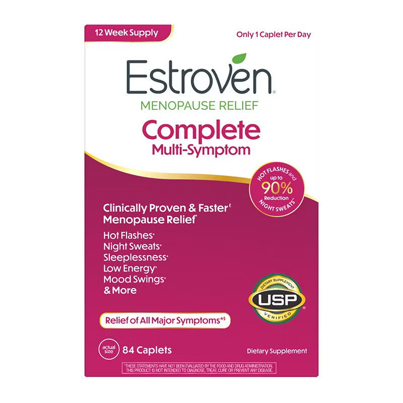 Estroven Complete Menopause Relief 84 Count – Natural Hot Flash & Mood Support