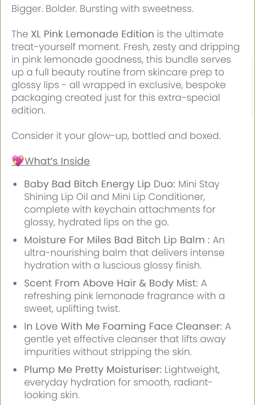 P. Louise. What A Treat Pink Lemonade Bundle Not Available In US. UK EXCLUSIVE