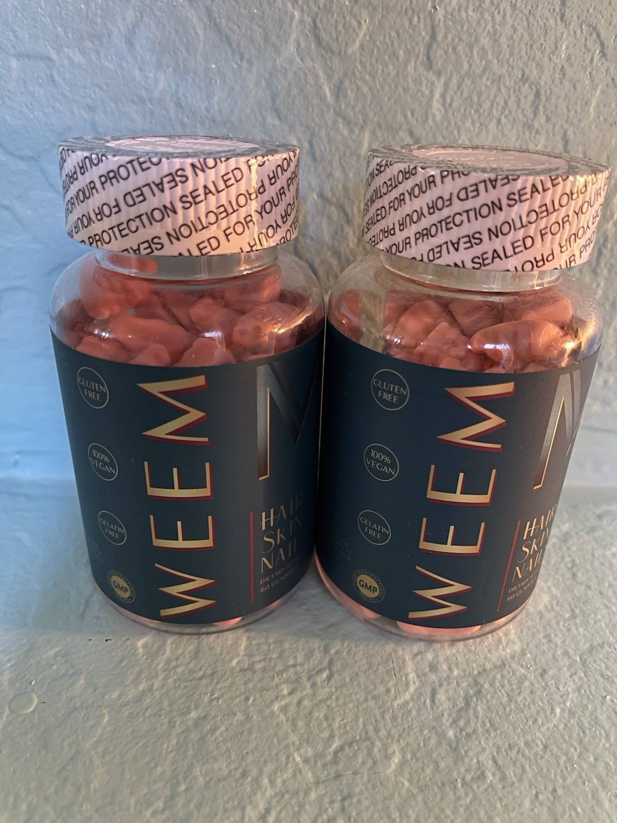 2 Pack WEEM Hair Skin and Nails Gummies Supports Healthy Hair 60ct EXP 2027