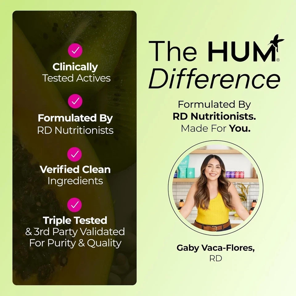 HUM Flatter Me Fiber Booster – Strawberry Lemon 4 oz Free Shipping US