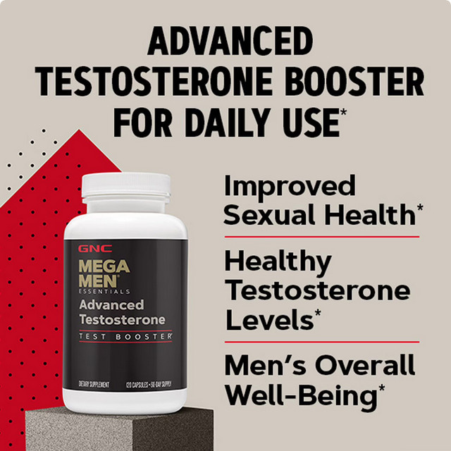 GNC Mega Men Advanced Testosterone Booster, 120 Capsules Exp 12/2027