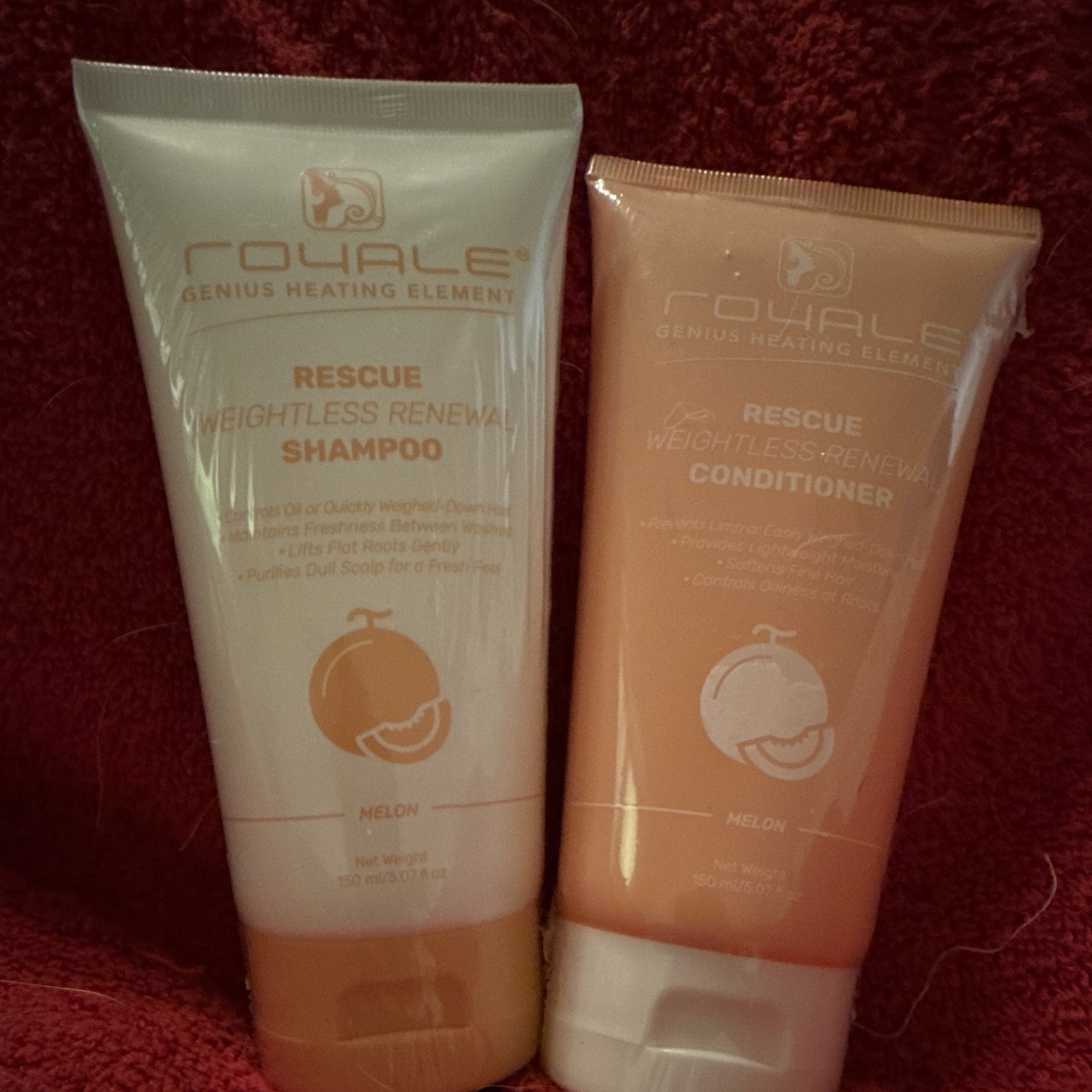 Royale Rescue Weightless Renewal Shampoo & Conditioner Set, Melon, 2x150ml