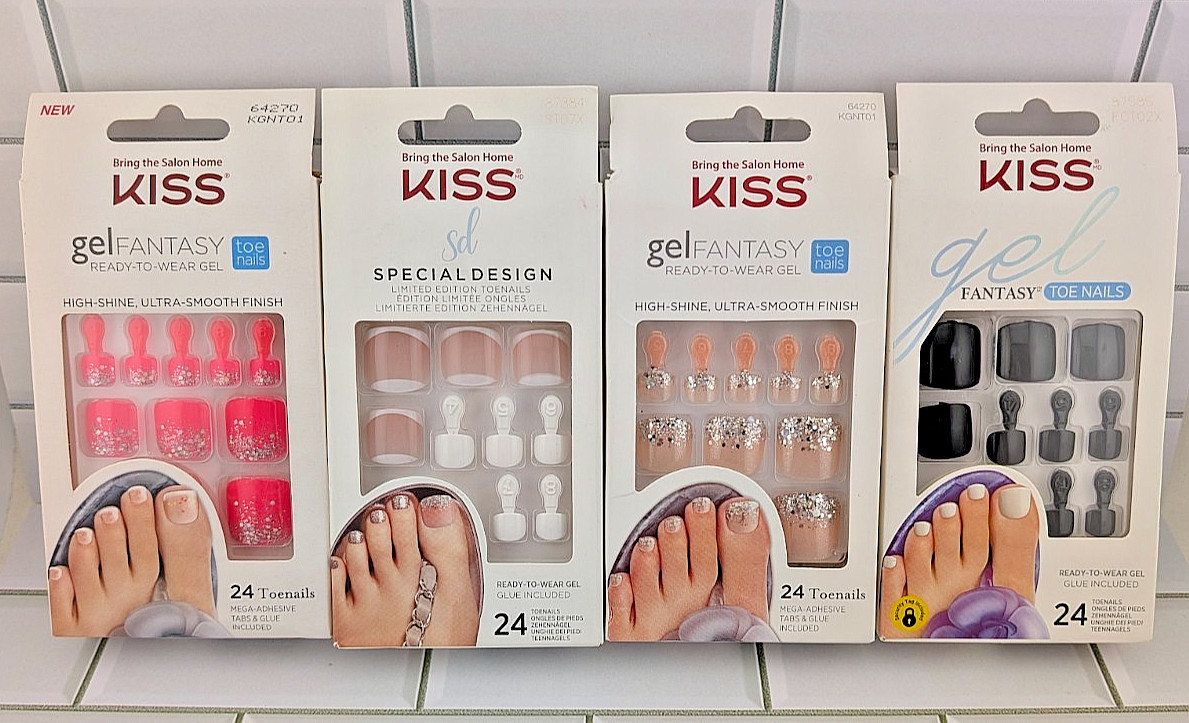 imPRESS Special Design Gel Press On Toe Nail 24 Nails You Choose Buy More & Save