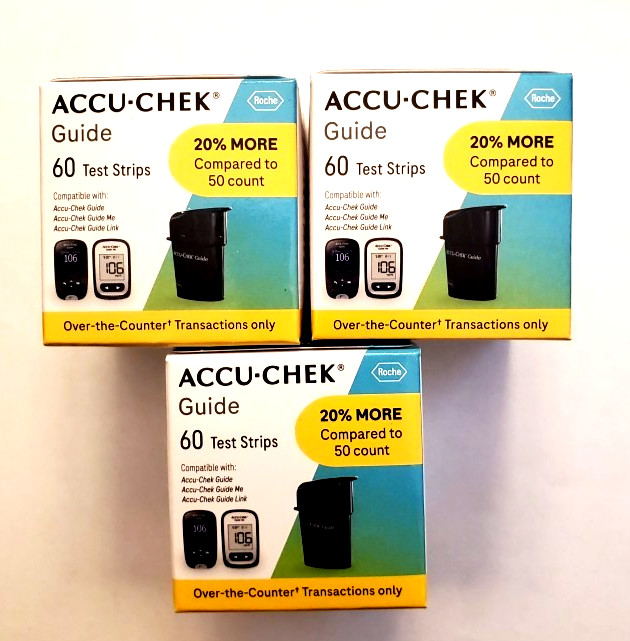 Factory Sealed AccuChek Guide Diabetic Test Strips 180 Ct Exp 01/2027 & 04/2027