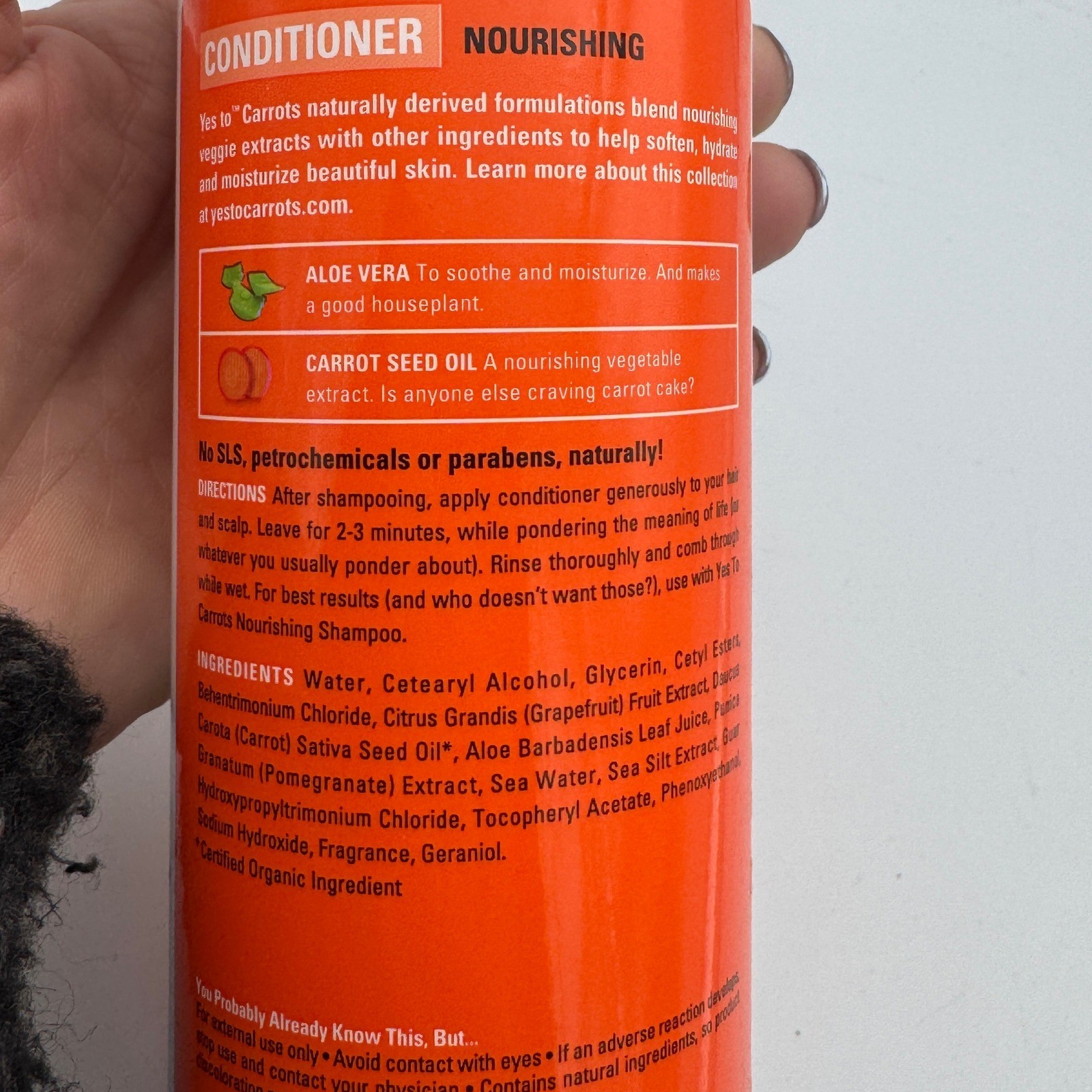 Yes To Carrots Nourishing Conditioner Normal to Dry Hair 16.9oz Paraben Free