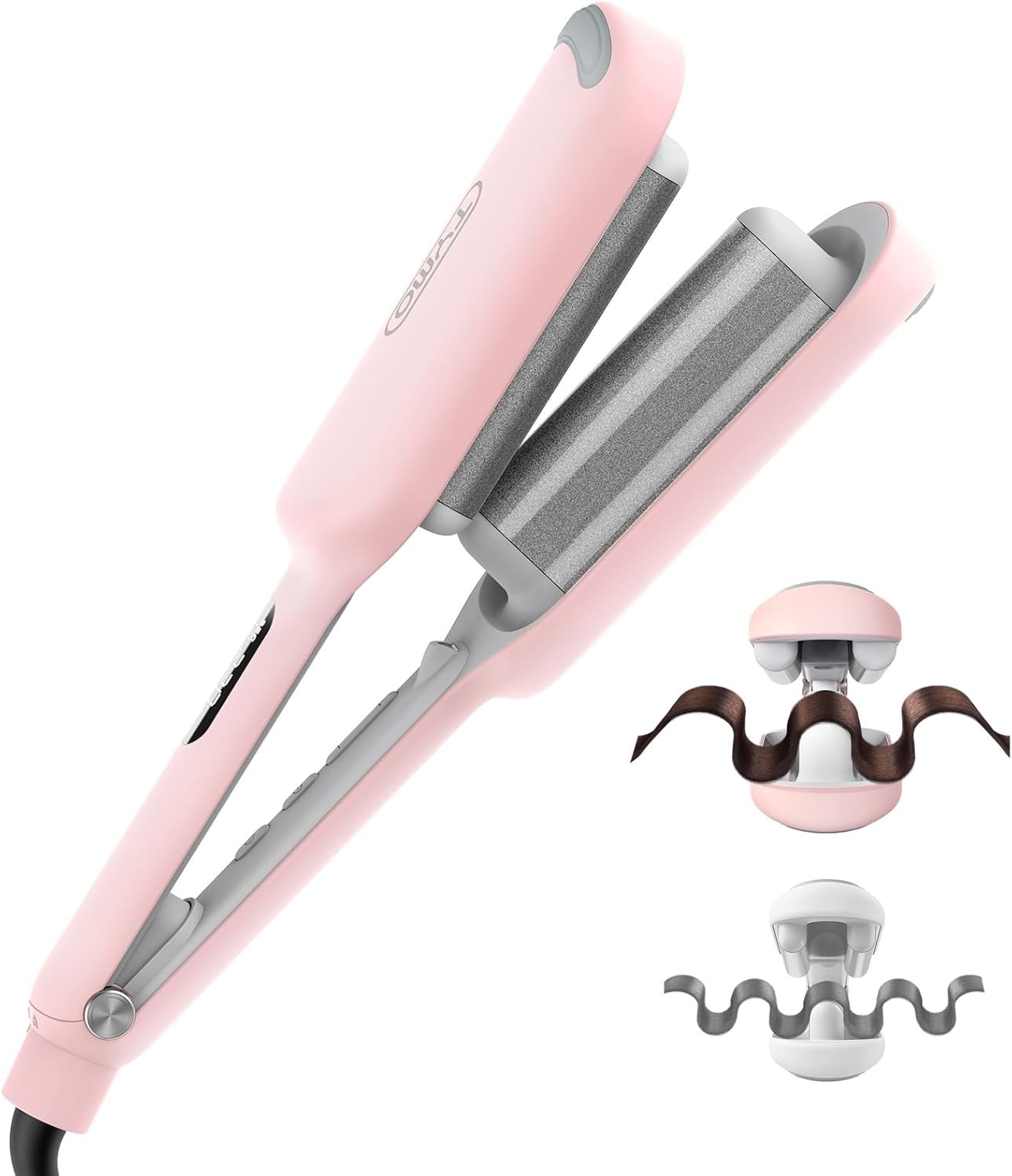 Safe and Stylish: ROVY 1.25 Inch Pink Curling Iron with Anti-Scald Technology