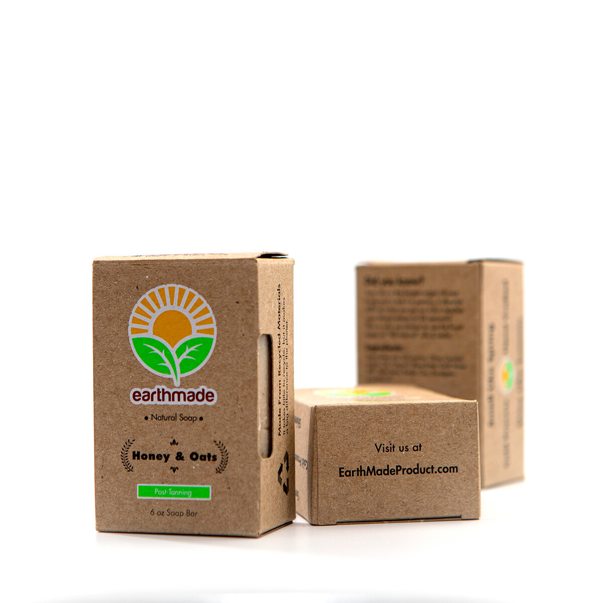 Earthmade Honey and Oats Soap, All-natural Body Soap with Aloe Vera